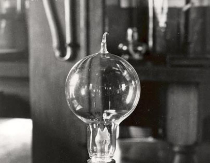 Первые электролампы. Кто изобрел лампочку.