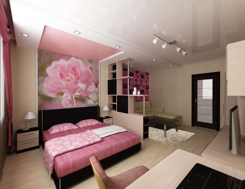 Дизайн квадратной гостиной спальни 18 кв м. Какой стиль выбрать
