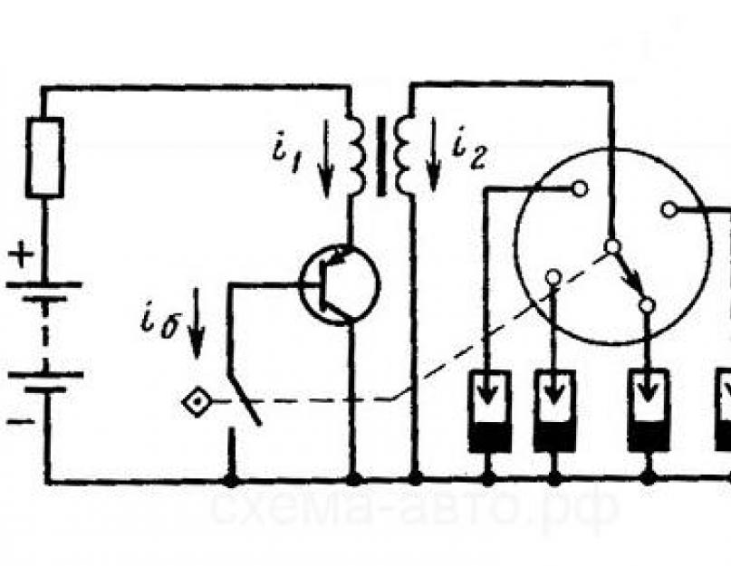 Схема работы контактно транзисторной системы зажигания