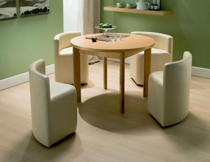 3 круглый стол. Круглый стол на кухню: разновидности, материалы изготовления, реальные фото