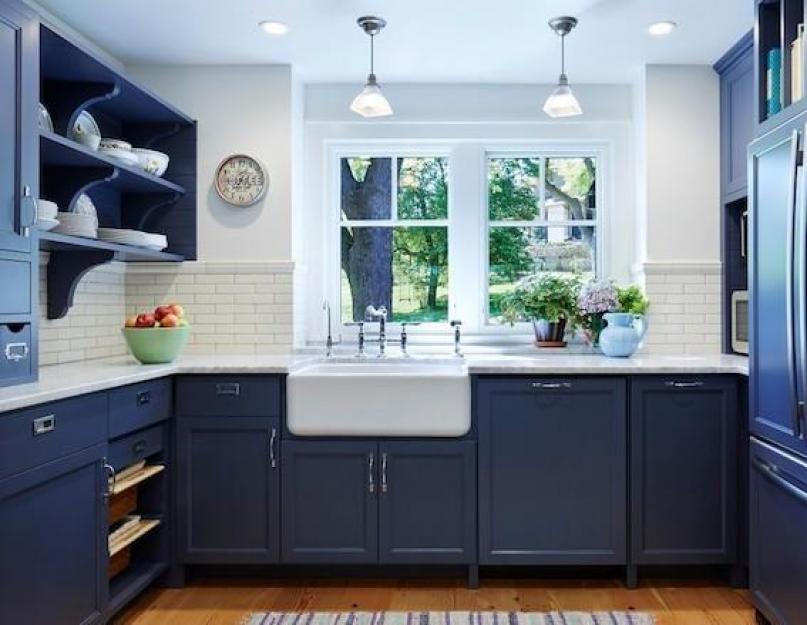 Синяя кухня — прохлада и свежесть в интерьере. Кухня синего цвета: рассмотрим основные сочетания и особенности дизайна