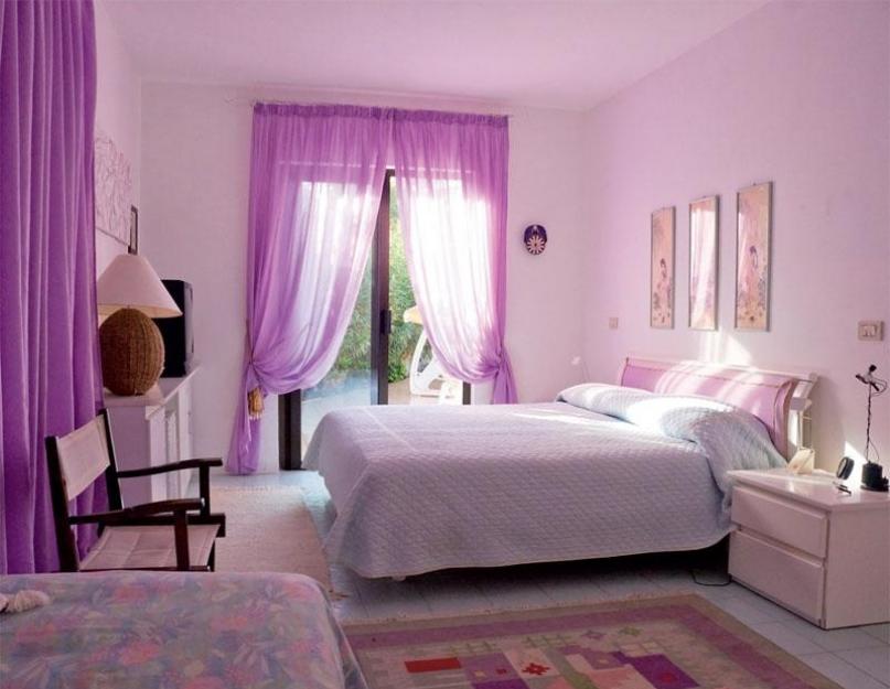 Необычная спальня: сиреневая фантазия для комнаты сна. Влияние фиолетовой спальни на человеческую жизнь