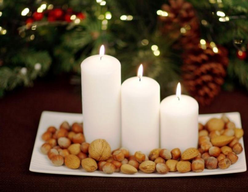 Как украсить свечи к рождеству. Оригинальные новогодние свечи – делаем своими руками