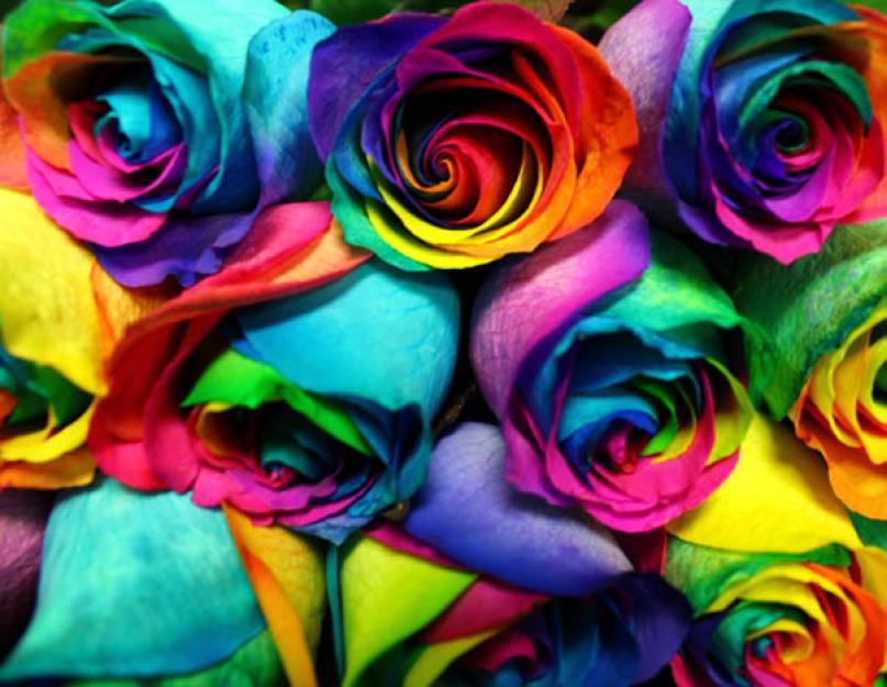 Как сделать разноцветный цветок. Как сделать цветной песок