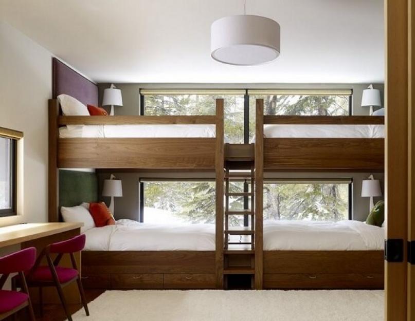 Схема двухъярусной кровати своими руками. Детская двухъярусная кровать из дерева - проект и инструкция по сборке