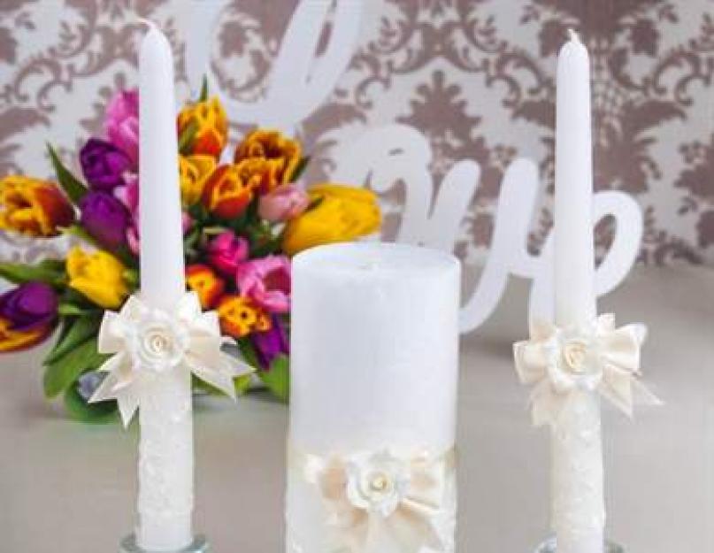 Как декорировать свечу. Как украсить свечи на свадьбу своими руками