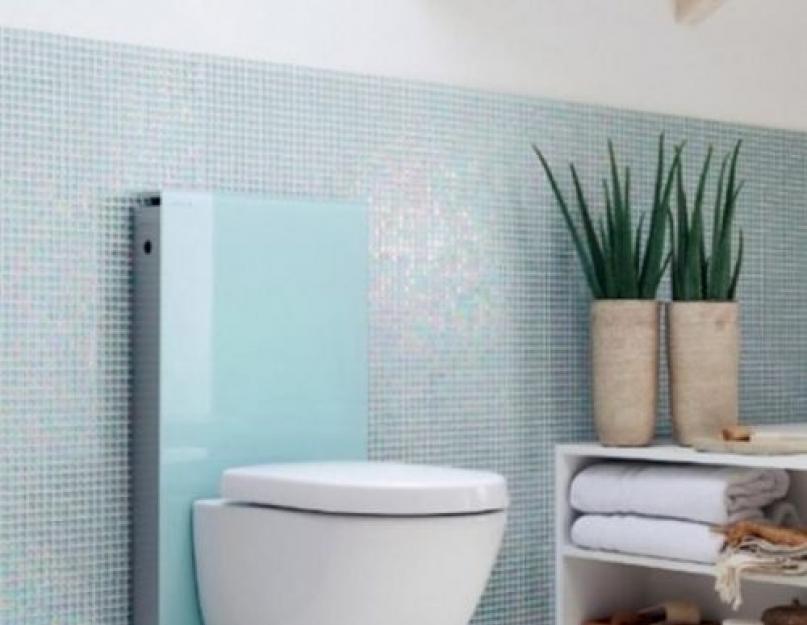 Дизайн ванной комнаты с подвесным унитазом. Инсталляция в ванной: необычные идеи