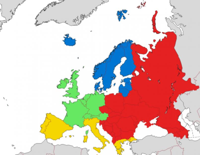 Карта европы 1980 на русском языке. Политическая карта зарубежной европы