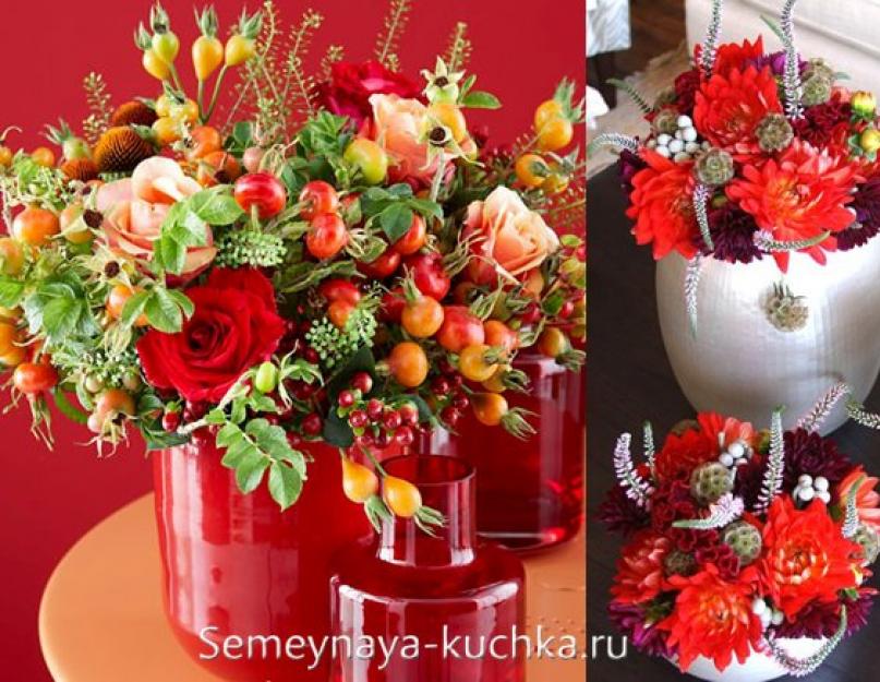Букет из калины и цветов. Букет невесты с ягодами: яркое решение для стильной свадьбы