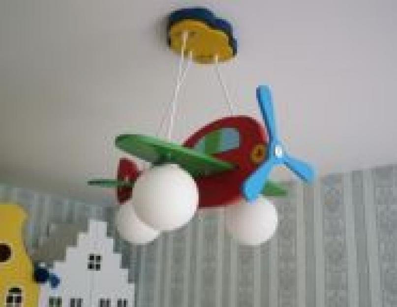 Люстра светильник для детской самолет летающий шар. Детские люстры для мальчиков