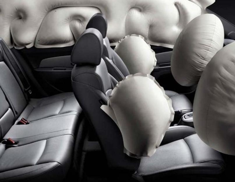 Фронтальные подушки безопасности водителя и переднего пассажира. Подушки безопасности: виды, устройство, назначение и принцип работы