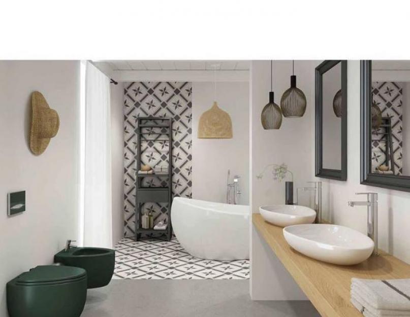 Дизайн ванной комнаты в бело черных тонах. Черно-белая ванная комната: эффектная игра контрастов
