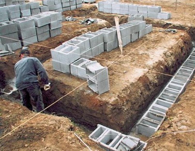 Фундаментные блоки под заливку бетоном. Бетонный блок – лучший способ сэкономить на закладке фундамента