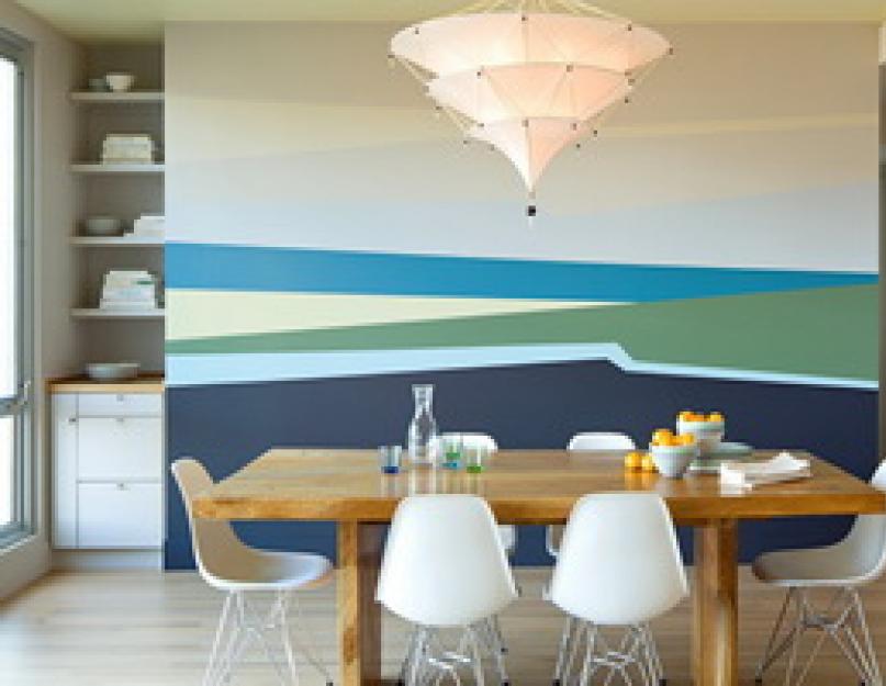 Покраска стен в два. Разнообразие вариантов покраски стен в интерьере: современные идеи