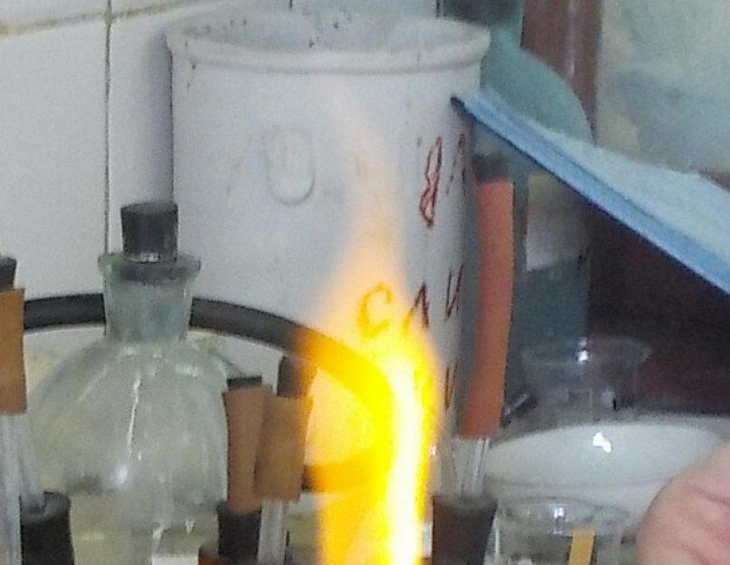 Окраска пламени вызванная присутствием ионов натрия. Окрашивание пламени соединениями некоторых элементов