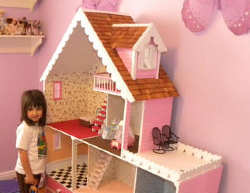 Сделать игрушечный дом. Изготовление кукольного домика из фанеры