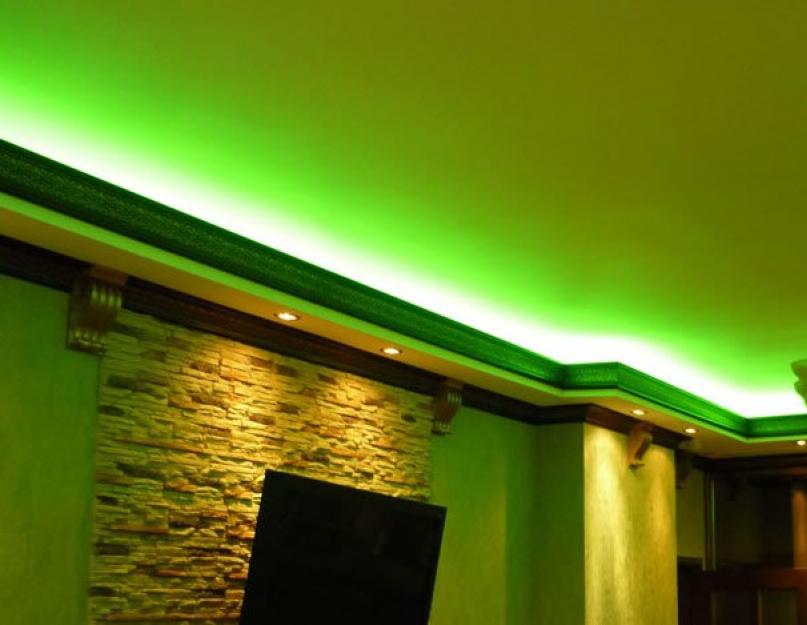 Потолок с подсветкой по периметру: варианты дизайна. Варианты подсветки потолка по периметру