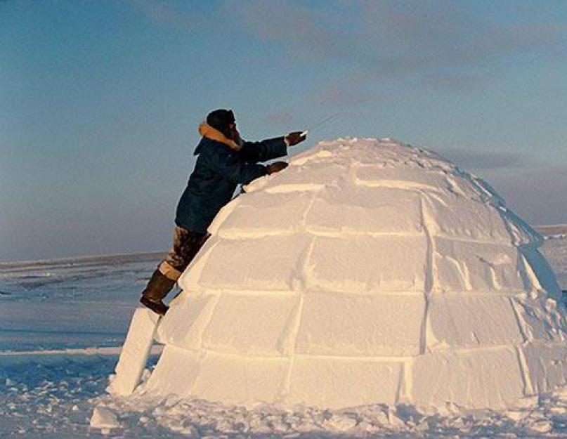 Домик из чистого снега 4 буквы. Как в иглу сохраняется тепло