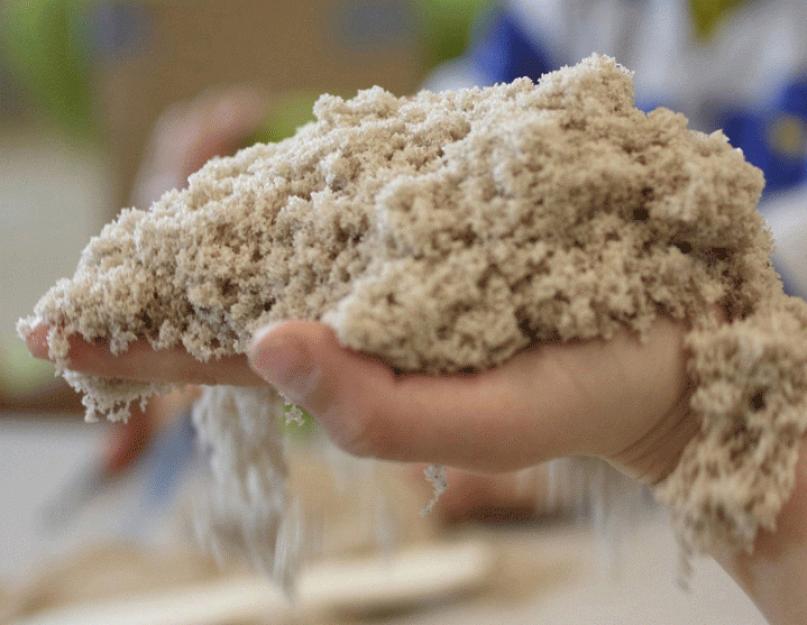 Что можно построить из песка детям. Как делается кинетический песок