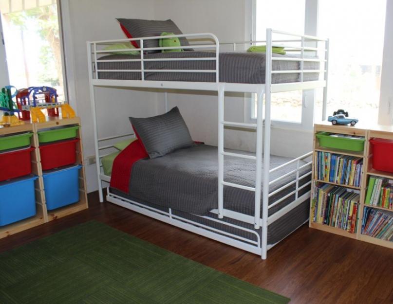Икеа двуспальная кровать схема сборки. Двухъярусные кровати Ikea