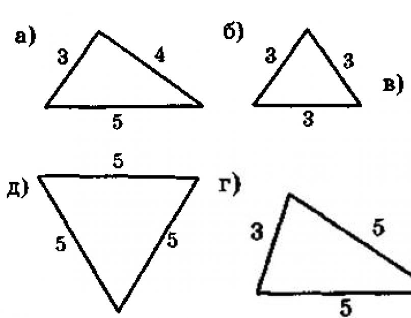 Равнобедренный треугольник. Равнобедренные треугольники