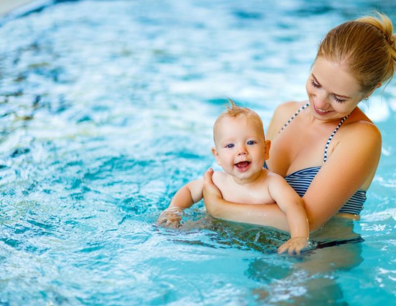 Занятия в бассейне мама и ребенок. Упражнения в бассейне для детей раннего возраста