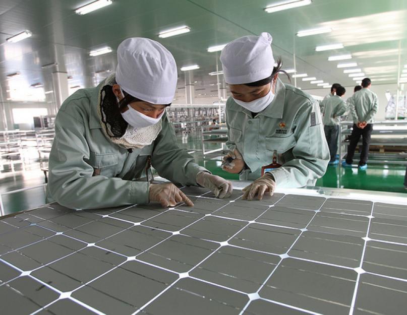 Материалы применяющиеся для изготовления солнечных батарей. Производство солнечной батареи: технология и оборудование