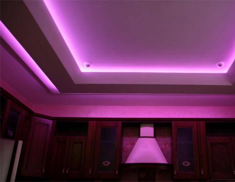 Натяжные потолки с подсветкой. Как сделать потолок из гипсокартона с подсветкой