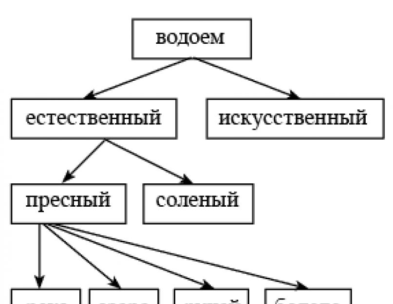 Схема окружающий мир 4 класс. Пресные водоемы схема. Классификация водоемов. Кластер водоемы. Водоёмы Естественные и искусственные схема.