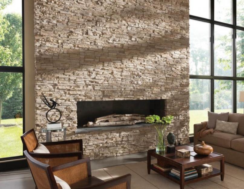 Интерьер с каменной стеной. Отделка стен декоративным камнем (55 фото): виды и варианты покрытия