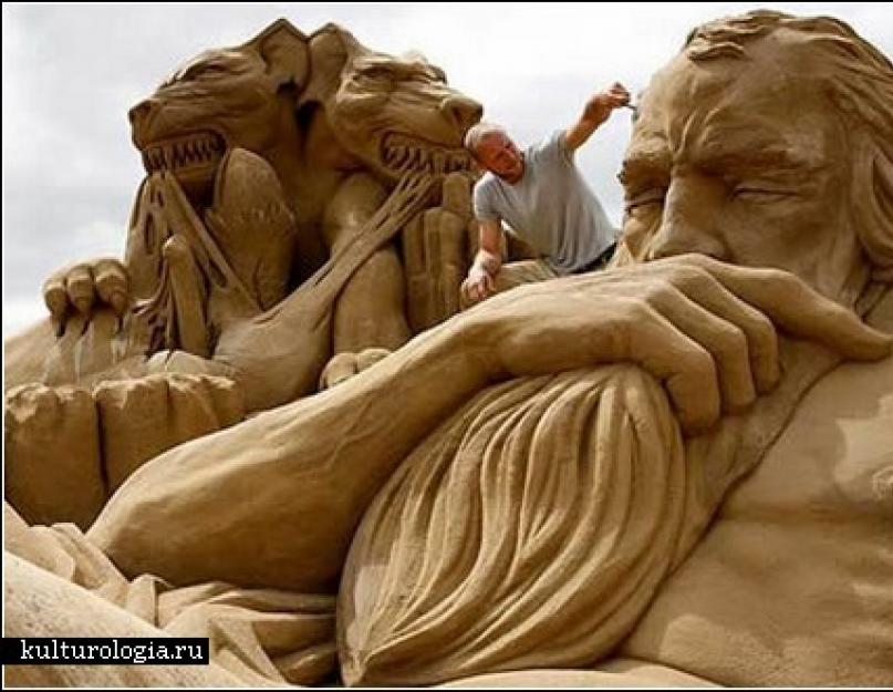 Песка всевозможные фигуры замки и многое другое. Как сделать скульптуры, замок и картины из песка