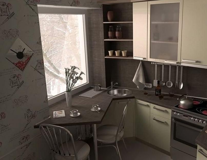 Встроенная кухня для маленькой кухни в хрущевке. Дизайн интерьера кухни в хрущевке (реальные фото)