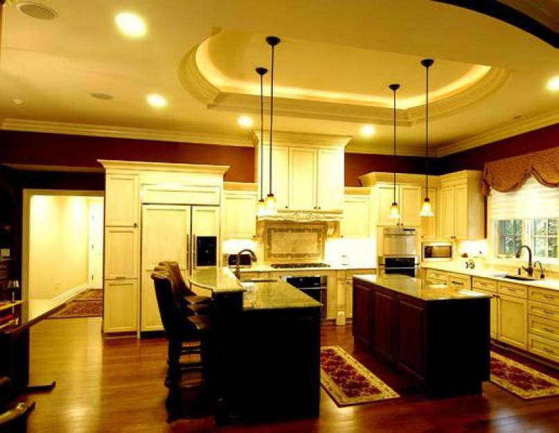 Какой потолок лучше сделать на кухне? Материалы для отделки потолка на кухне. Из чего сделать потолок на кухне