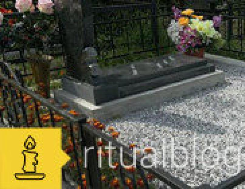 Облицовка могил: благоустройство места захоронения. Оформление могил на кладбище