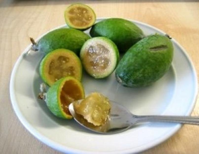 Зеленый фрукт хуа. Как есть фейхоа с кожурой или без? Вред фейхоа для организма