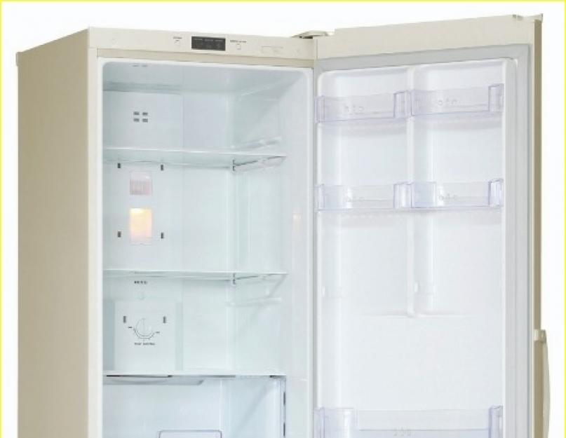  Холодильник LG GA-B379UEDA бежевый. 